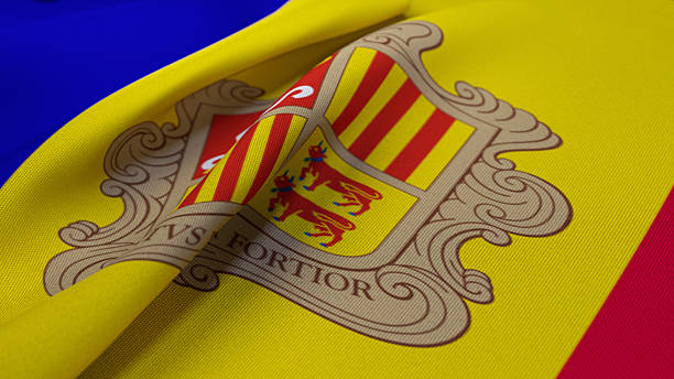istock 3D Wrinkled Flag Of Andorra 2251316476
