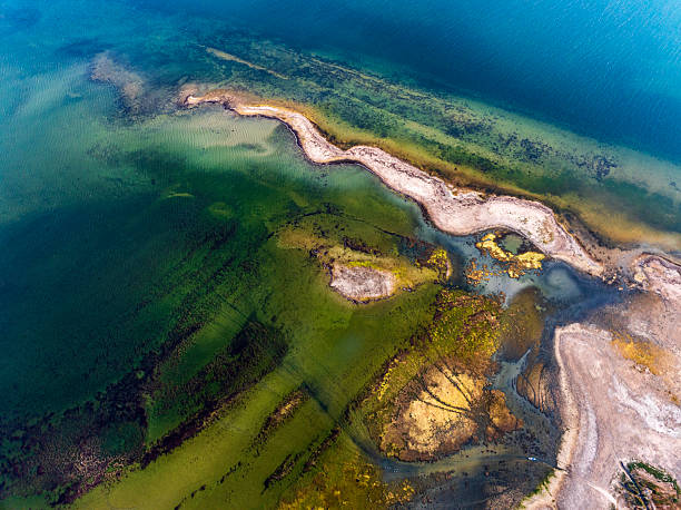 istock Dangers and droughts affecting lakes,Abstract photography, backgrounds for billboards, global climate-themed photographs. The magical beauty of colors. The colors and patterns of lakes and rivers. 2251321530