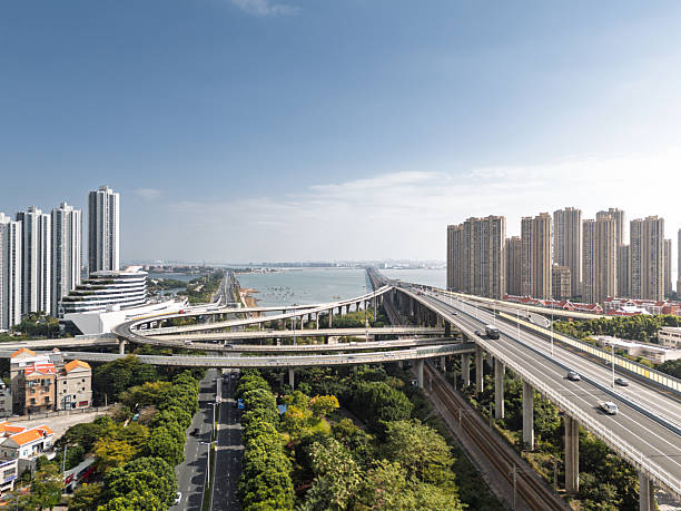 istock Urban Overpass and Architectural Complex in Jimei District, Xiamen, Fujian 2251323919