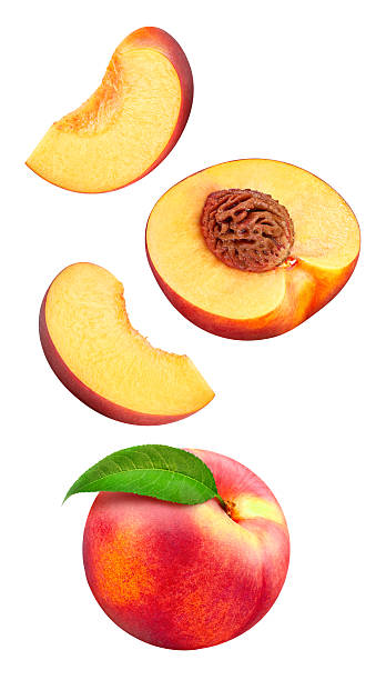 istock Fresh organic peach isolated 2251328722