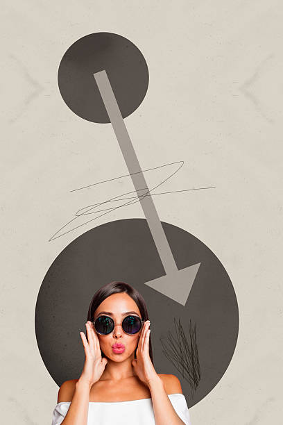 istock Collage of trader persin jumping forward with arrows symbolizing growth progress rising financial achievement 2251330691