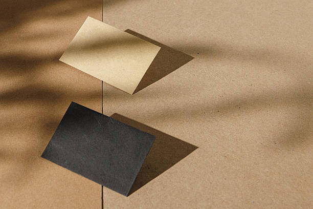 istock Foliage shadow on paper background with business card 2251341466