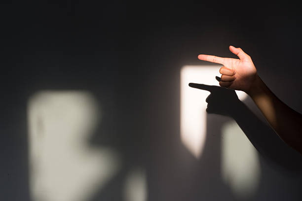 Hand Pointing On White Background