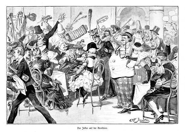 An antique black and white engraving titled 