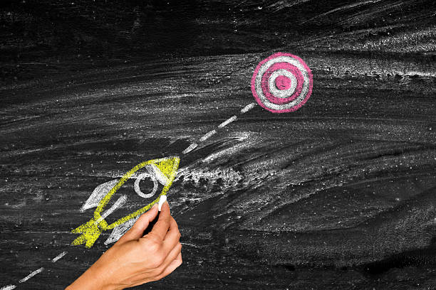 istock Rocket fly to the target,business target 2251365365