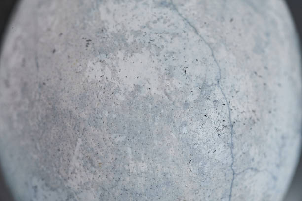 Close-up of Easter eggs. Stylish easter blue eggs. Series of eggs with marble stone effect painted