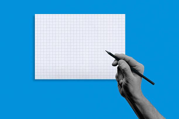 istock Halftone collage of hand with pen. Hand writing down with pen. 2251377757