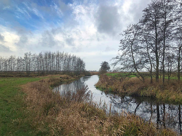 istock Small stream or river between Beetsterzwaag and Gorredijk Friesland called Alddjip. 2251380461