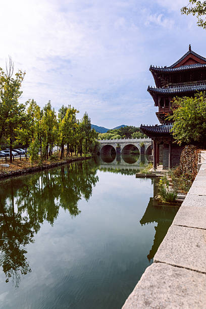 istock Traditional Waterfront Pavilion in Gubei Town 2251383838