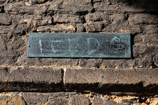 istock Norman Gateway Remains Plaque at Evesham Abbey in Worcestershire, UK 2251383877