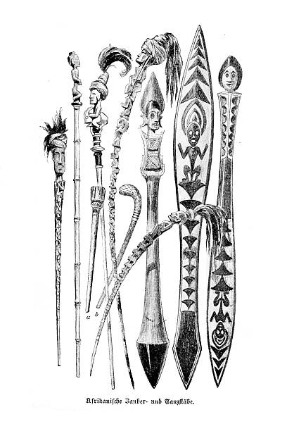オーストラリアのアボリジニの武器木彫り1893年に出版 - アボリジニ
