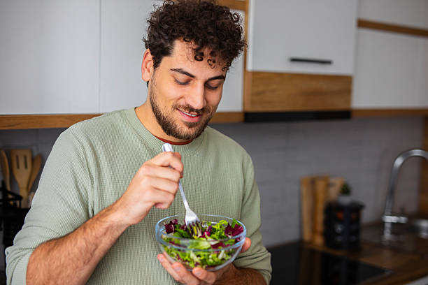 istock Healthy Breakfast with Salad at Home Kitchen 2251394568
