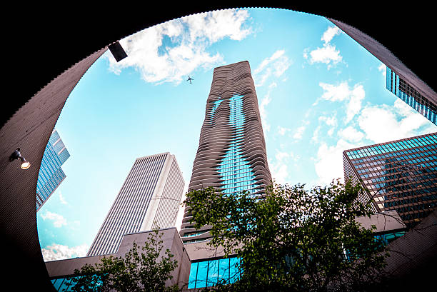 Skyscrapers from under a bridge - Chicago, IL