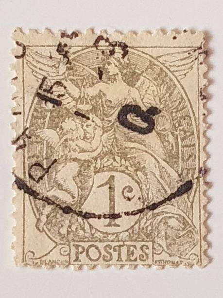 istock French 1 Centime Mouchon Postage Stamp with Allegorical Figure 2251407483