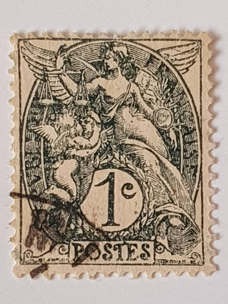 istock French 1 Centime Mouchon Postage Stamp with Allegorical Figure 2251408221