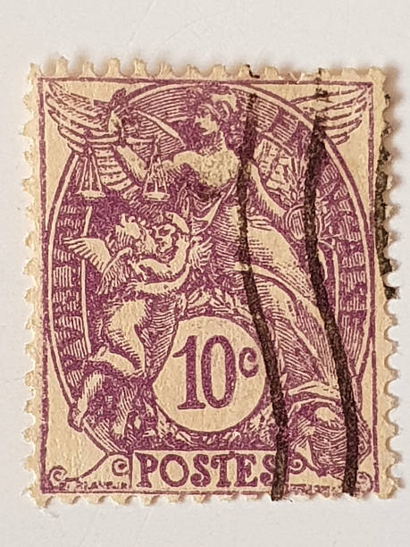istock French 10 Centimes Mouchon Postage Stamp with Allegorical Figure 2251409790