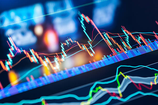 istock Dynamic Candlestick Chart With Neon Colors Showcasing Market Volatility And Trading Activity 2251417045