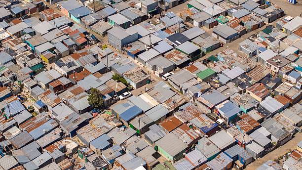 istock Birds Eye Drone View Above South African Township. Summer 2251418609