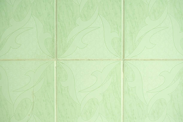 Seamless Background of Light Green Ceramic Tiles