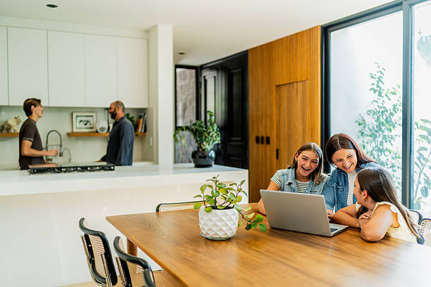 istock Family women using laptop at home 2251422313
