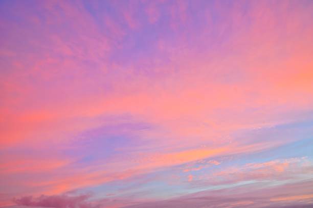 Sunset. Heaven, orange sky Sun rays Wallpaper Clouds