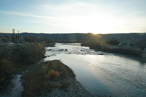 istock Awe Kura river in sunset  in Rustavi town (Tbilisi suburb) 2251441127