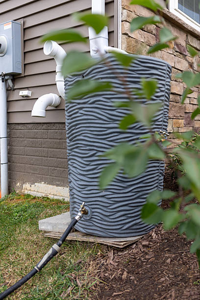 istock Rain Barrel in Front of Home - Water Sustainability 2251451324