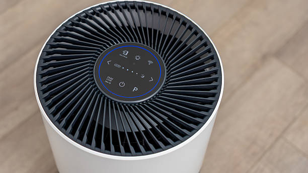 istock Modern air purifier with sleek design and intuitive controls, enhancing indoor air quality for healthier living environments and improved well-being 2251467761