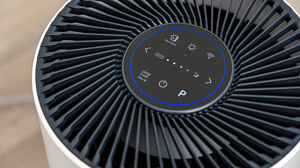 istock Air purifier with modern design and user-friendly controls, showcasing advanced technology for fresh air and improved indoor air quality 2251467762