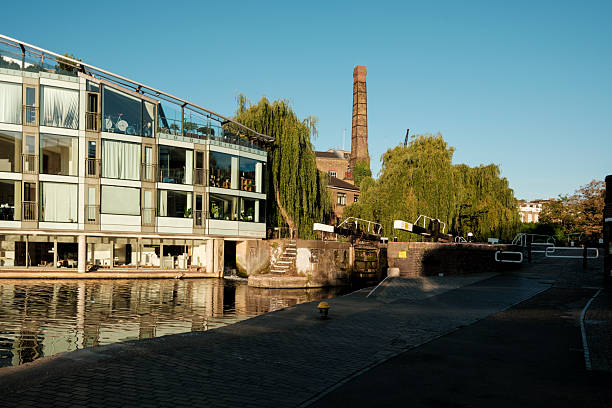 istock Modern building and camden lock on regent's canal 2251484249