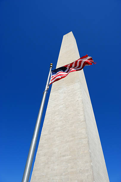 istock Washington monument and waving USA flag 2251488495