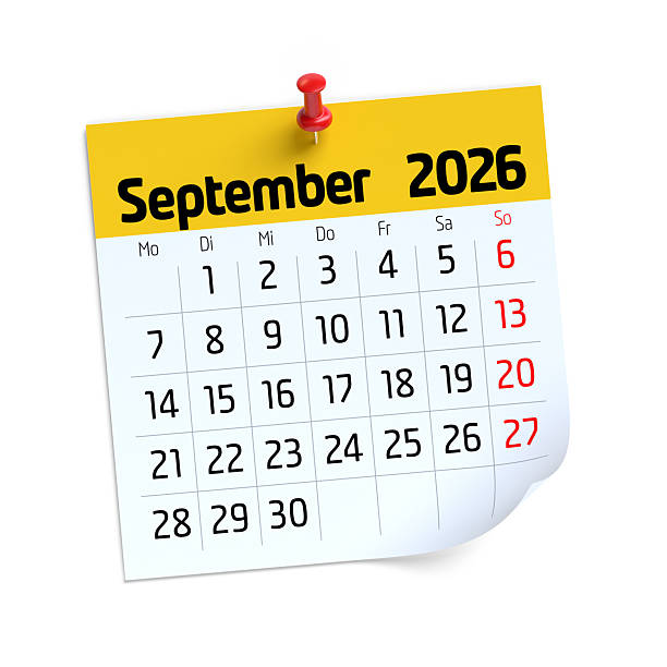 istock September 2026 calendar page pinned on white background 2251495151