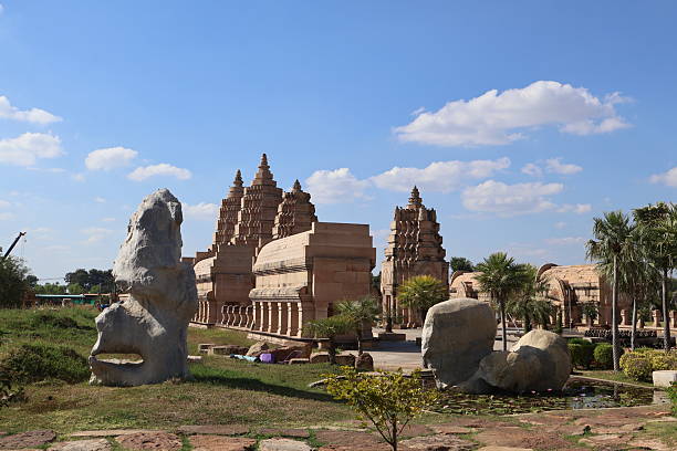istock An ancient temple complex in India, characterized by traditional Indian architecture with multiple towers and intricate carvings 2251495171