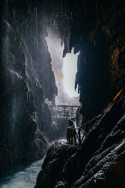istock Cave Behind the Cola de Caballo Waterfall at Monasterio de Piedra Natural Park 2251496040