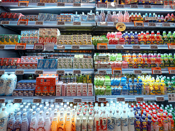 istock Supermarket beverage shelves 2251498442