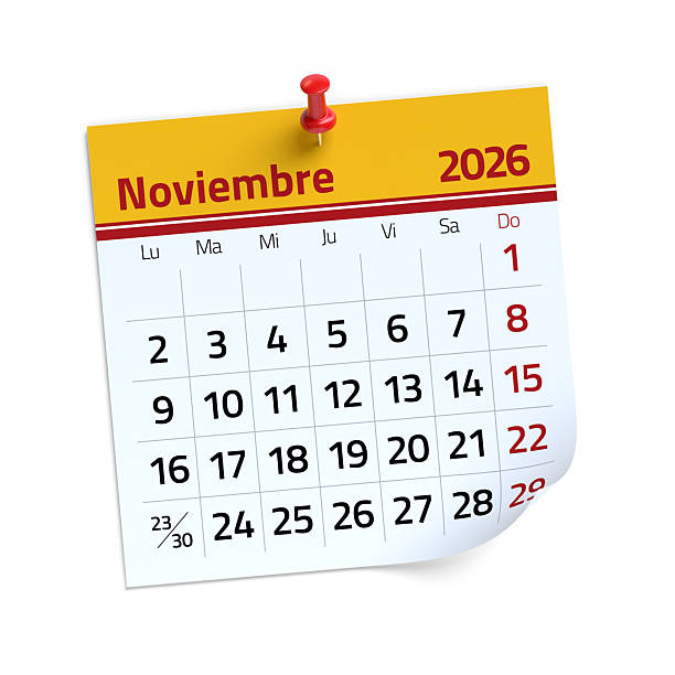 istock November 2026 Calendar Page Pinned on White Background 2251499096