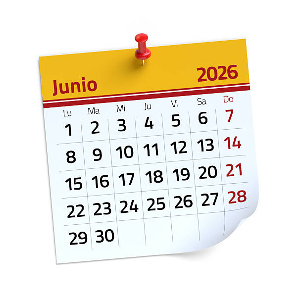 istock June 2026 Calendar Page Pinned on White Background 2251499103