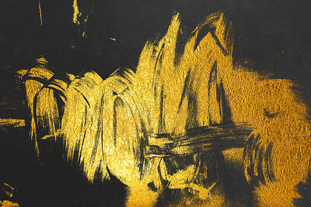istock A background material featuring a luxurious black washi paper texture with gold patterns 2251504361