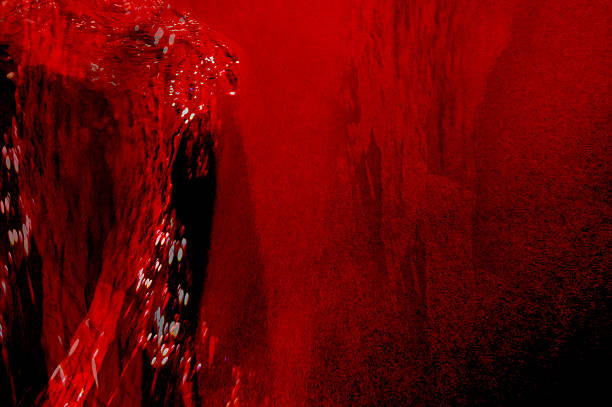 Abstract red psychedelic liquefied background