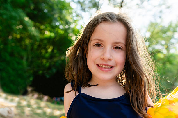 istock Happy child smiling in swimsuit outdoors during summer vacation 2251510494