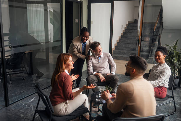 istock Team Members Smiling During a Collaborative Business Meeting in a Modern Office 2251537174