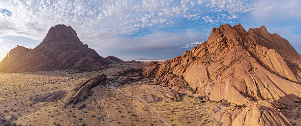 istock drone panoramic view on rock landscape of spitzkoppe at sunset 2251538304