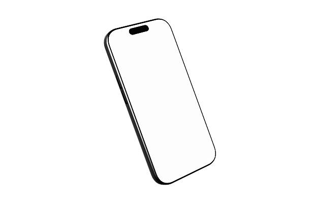 istock Minimalist 3D isometric render of a white smartphone device 2251543251