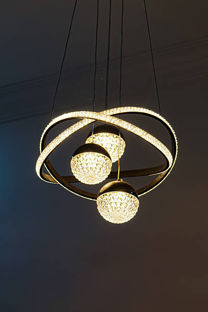 istock Modern Artistic Chandelier with Textured Glass Spheres 2251545808