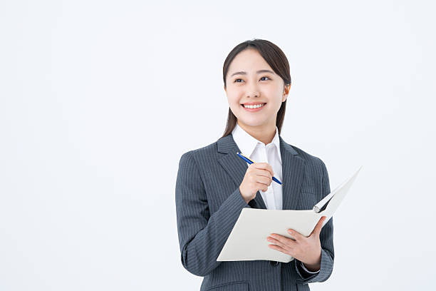 istock Young businesswoman on white background 2251548659