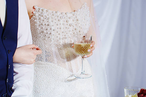 istock Chic wedding with bridal attire and drinks 2251559517