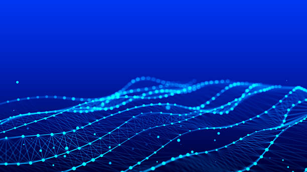 istock Technological design of network connection. Abstract background with intertwined dots and lines. 3D rendering. 2251559970