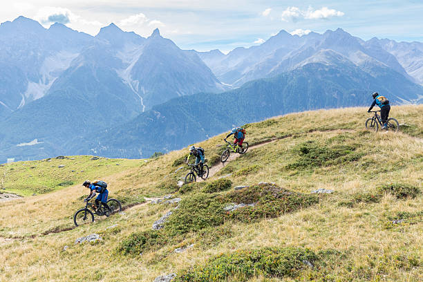 istock Male mountainbikers on scenic Engadin trails. 2251567330