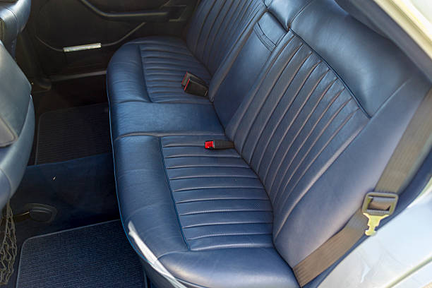 istock Rear seat with blue leather 2251570517