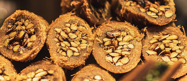 istock Traditional Turkish sweets close-up. Baklava with almonds.Selective focus. 2251577206